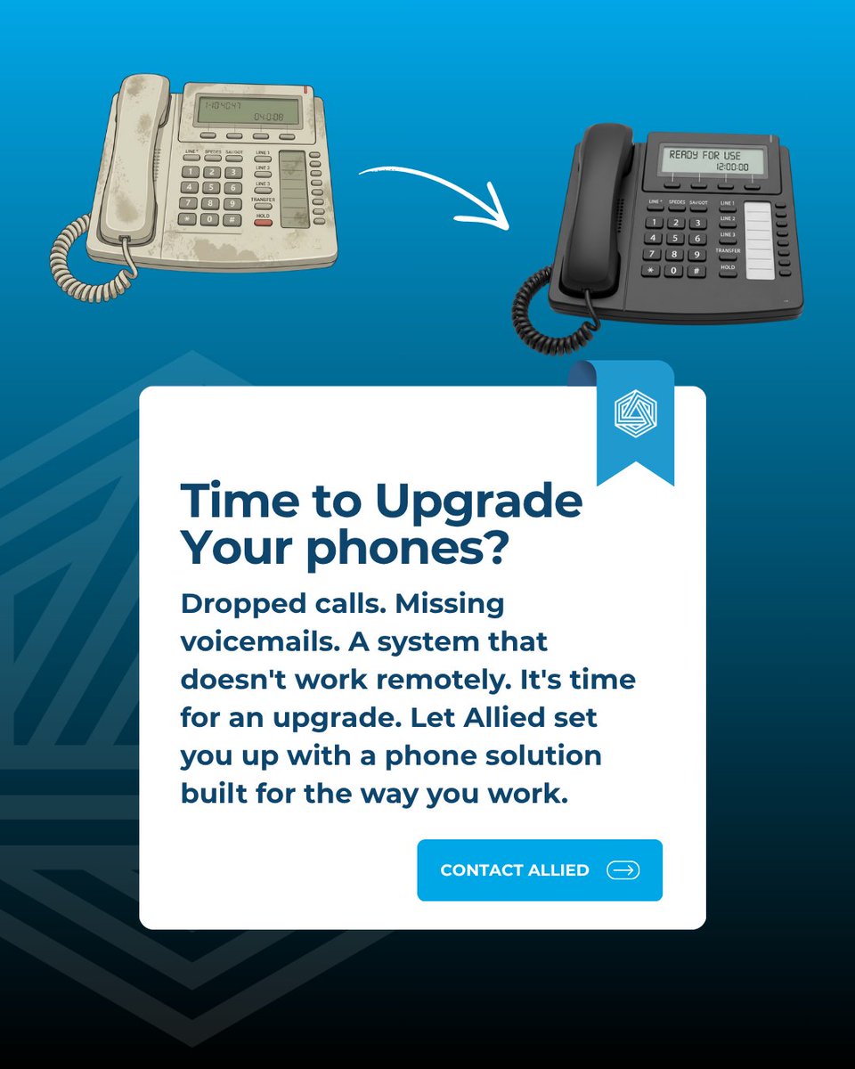 Old phone systems do more than frustrate, they cost you business. 
If your team is dealing with dropped calls, missed voicemails, or systems that just don't work, it's time for an upgrade. 
Let's talk! 📞