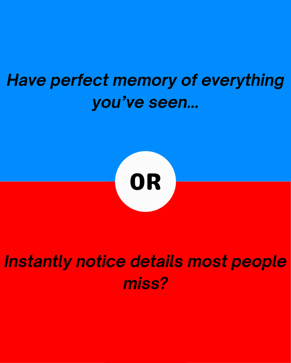 TimedOutEscape's tweet photo. Would you rather...

Which side are you on?👀 
Let us know 👇 
-
-
#wouldyourather #thisorthat #timedoutescape #wouldyouratherwednesday https://t.co/iugVG28X39