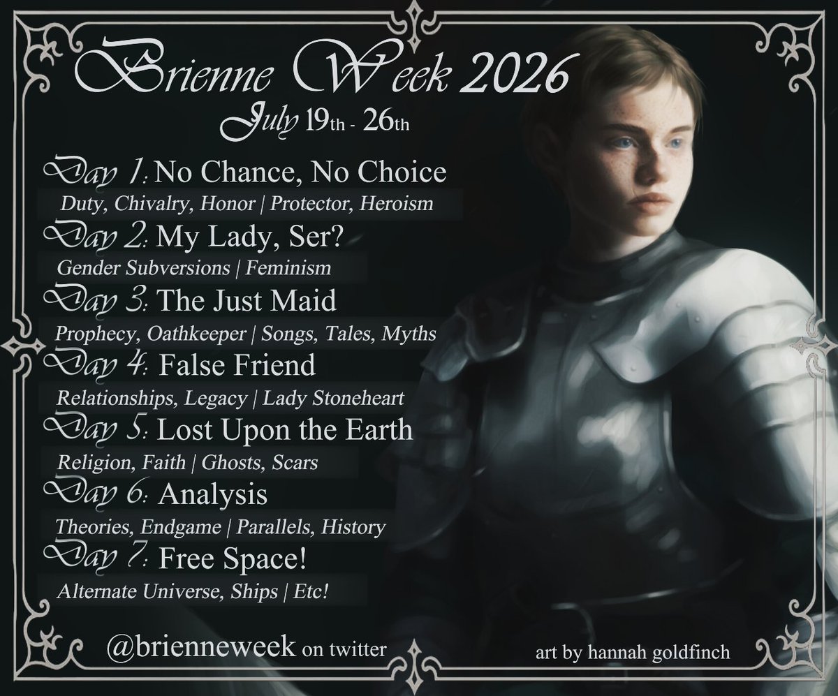 Brienne Week 2026! tweet media
