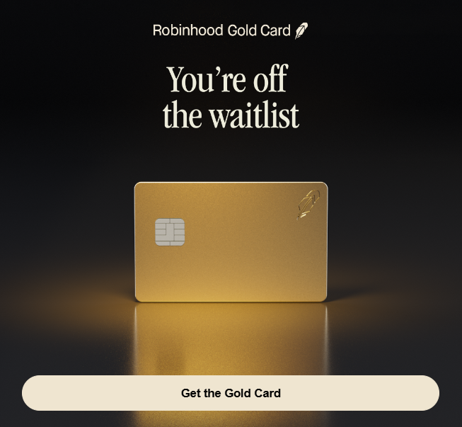 kylejbeauregard's tweet photo. That's the email I wanted to see.💳
 @RobinhoodApp might have the best card out there. https://t.co/ZQTPOu9WlA