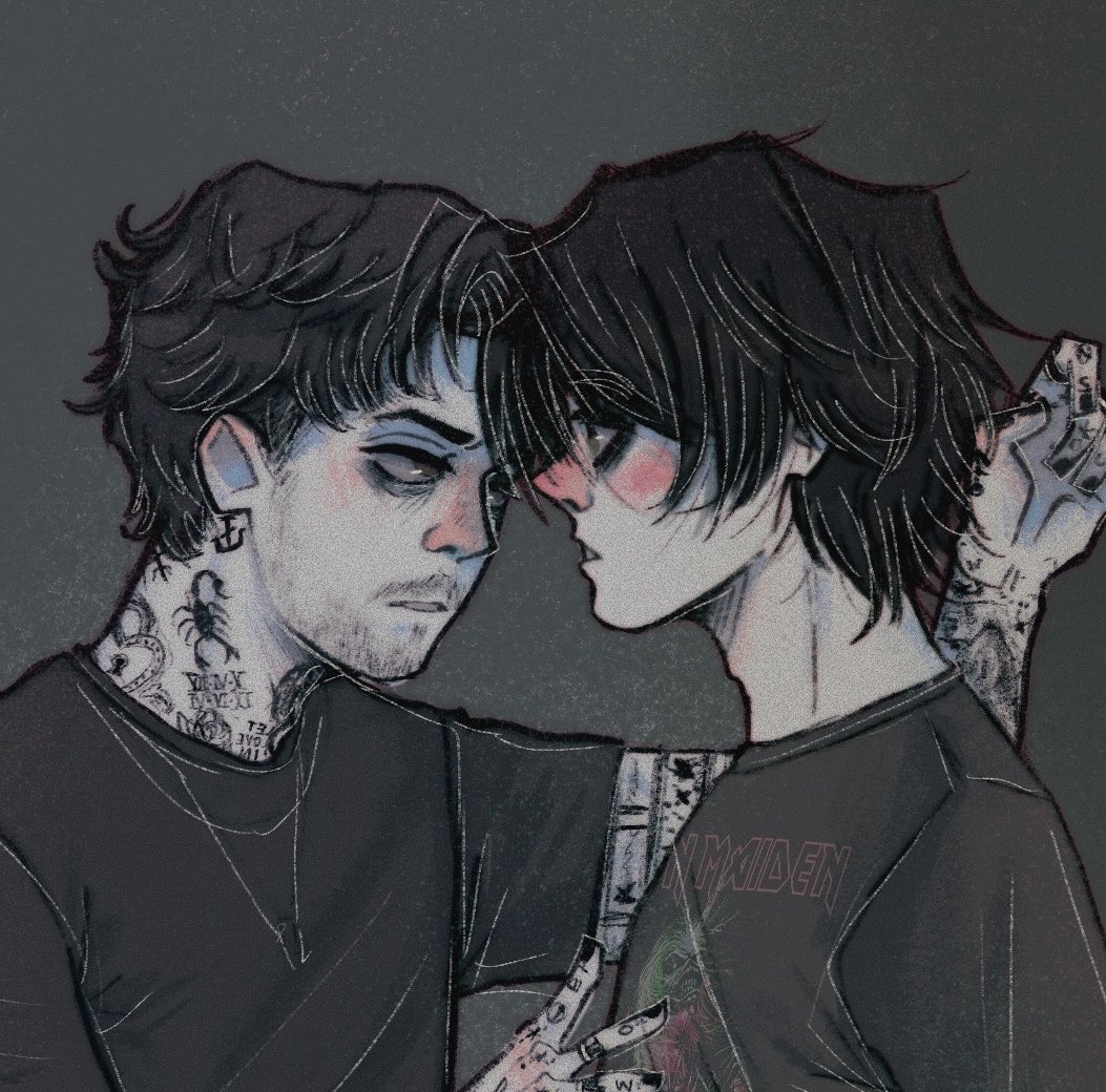 AndromedaDeMole's tweet photo. Como me mama esta dinámica 🤙🏻 juro que si no encuentro más fics/au así me voy a dar un tiro! 
Sin querer hice un fanart de Hunter Green, porque lit así me los imaginaba
#mcr #frerard #agegap #frankier0 #geeway https://t.co/d7rsrKqE1v