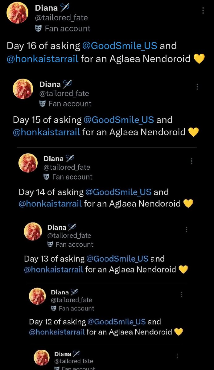 tailored_fate's tweet image. Day 17 of asking @GoodSmile_US and @honkaistarrail for an Aglaea Nendoroid 💛