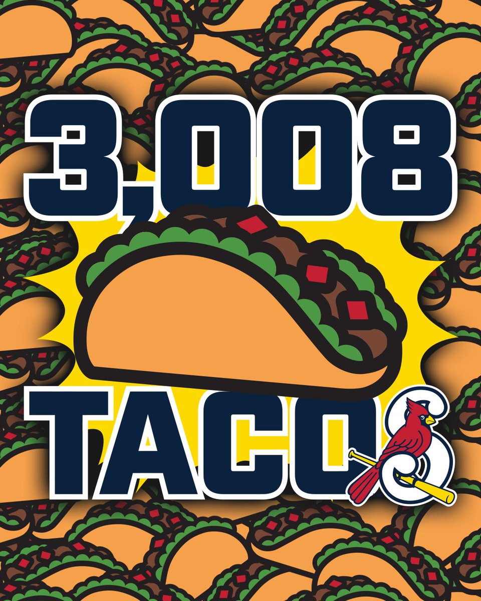 Sgf_Cardinals's tweet image. Taco fiends unite. Hammons Field ate 3,008 tacos in our first ever Taco Tuesday last night! Don't miss the next one on Tuesday, April 21.