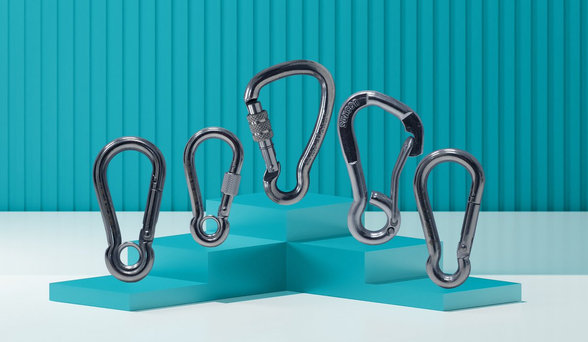 SuncorStainless's tweet image. Check out our Top Five Most Popular Carabiners:
🟦 Spring Clip
🟦 Screw Lock Spring Clip with Eye
🟦 Asymmetrical Wire Lever Harness Clip
🟦 Screw Lock Harness Clip
🟦 Spring Clip with Eye

 ➡️suncorstainless.com/steel-product-…

#Carabiners #Construction #StainlessSteel #Sailing #Climbing