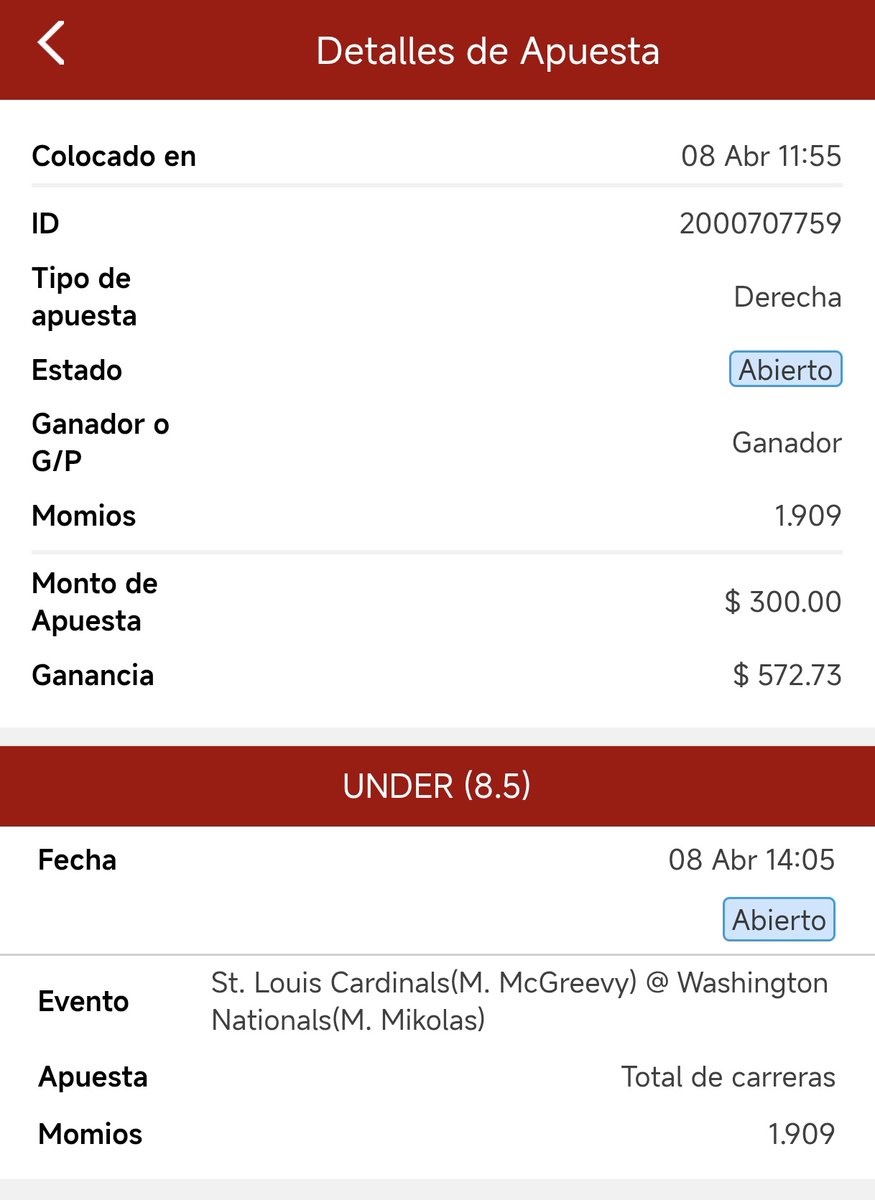 cazapicks333's tweet photo. Pick cazado 🎯 8-04-26

El pick del día.💵💰
Y siempre recuerda:
🪖 Somos cazadores del casino, no presas.
👉 Sígueme y caza con nosotros #Cazapicks #SportsBetting 
#Bets #Picks #tipster #MLBPicks #MLB https://t.co/W4SV5Li5Qk