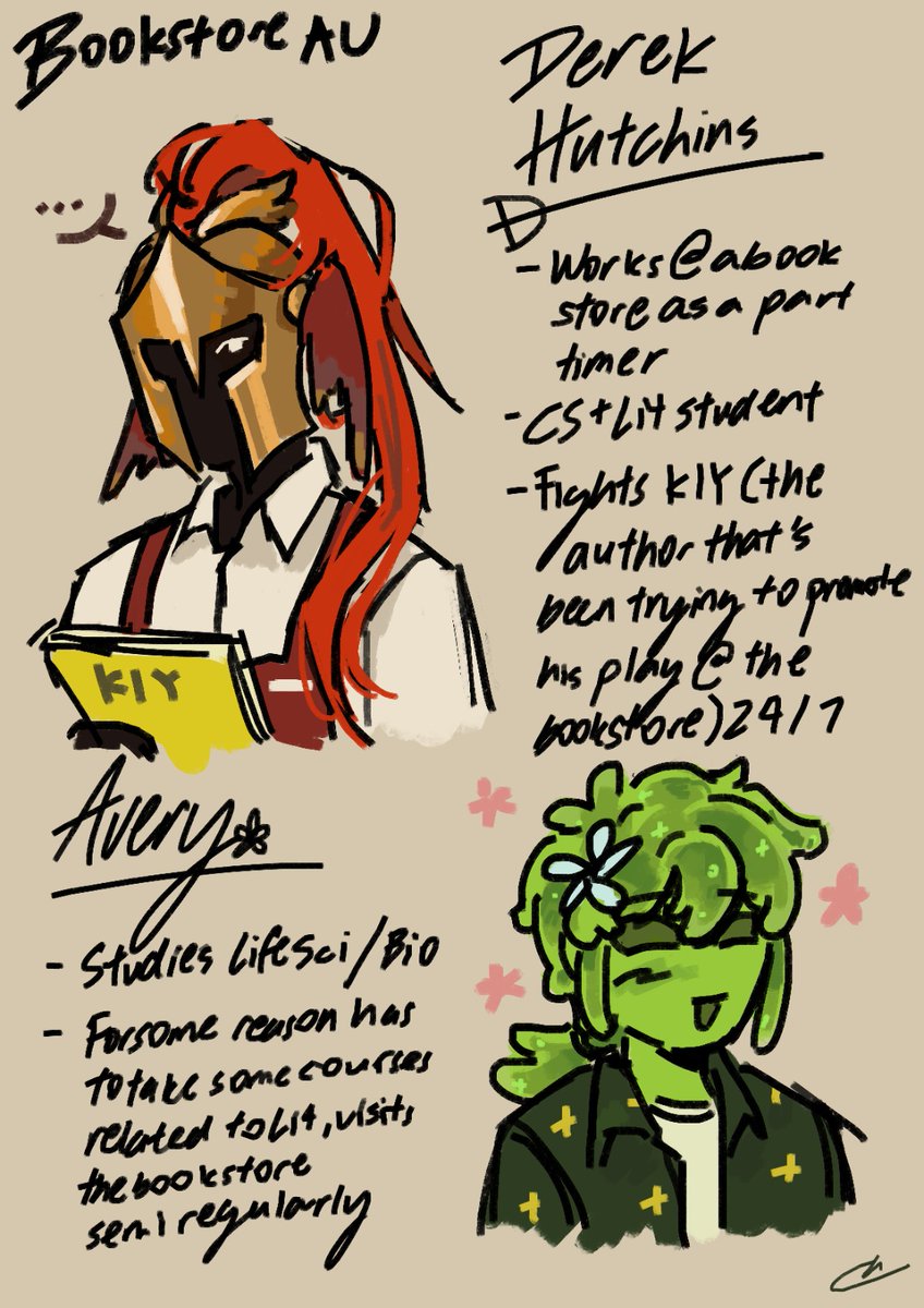 ChooChooChooChu's tweet image. Bookstore AU #sfawtde #dawtde #slimeknight

Was inspired by @HHazelnutSummer heeheehawhaw + slimeknight discord server