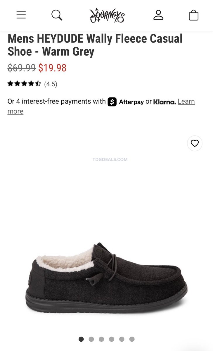 thedealsguy_'s tweet image. $20 Mens HEYDUDE Wally Fleece Casual Shoe - Warm Grey

Normally $70

link.tdgdeals.com/yXrZc

#Ad