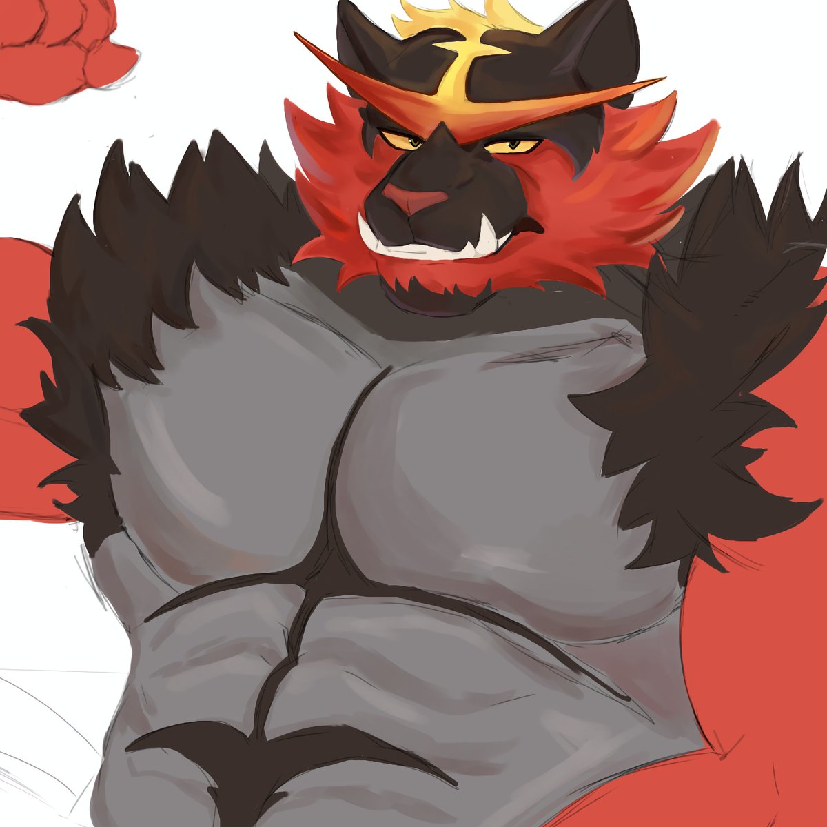 Hauru_Art's tweet photo. Incineroar practice 😺 https://t.co/FDKxS7I1si