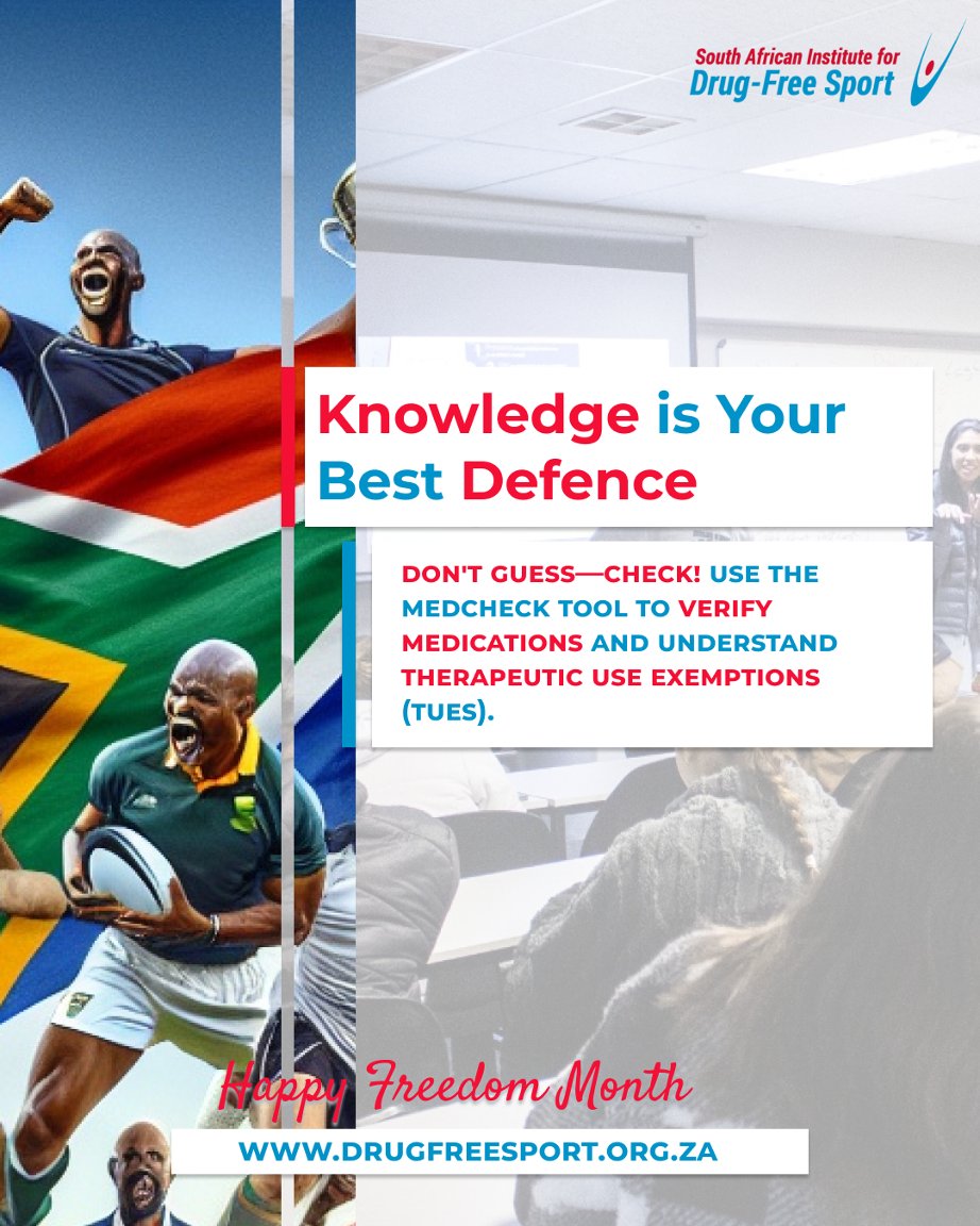 drugfreesportZA's tweet photo. Happy Freedom Day!

Honor the game this Freedom Month. Celebrate Freedom Month &amp; Protect Play by prioritizing The Spirit of Sport: Values over Scores. Parents, remember: Food First vs. The Ticking Time Bomb.

Guide: https://t.co/2v7F4pEDxQ

#CleanSport #SAIDS #ProteaPulse https://t.co/YwJkCtqZrK