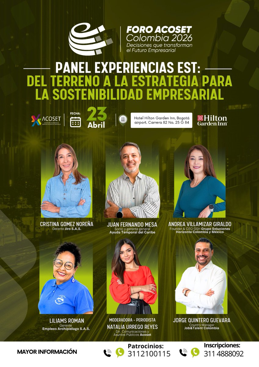 En el marco del Foro ACOSET Colombia 2026, líderes empresariales se reúnen en un panel clave para analizar cómo las decisiones están marcando el rumbo de la sostenibilidad en el sector de servicios temporales.