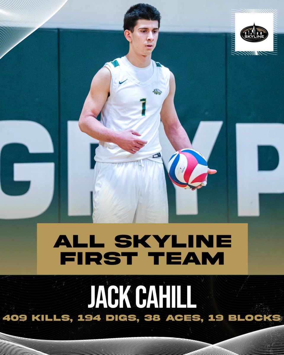 SLCGryphons's tweet photo. 🏐 ALL-CONFERENCE AWARD 🏐

Congratulations to Jack Cahill for earning a spot on the Skyline's First Team. Jack led the conference in kills and points while ranking fifth in digs. Read more about his standout season @ https://t.co/E3qYrcQWqc!

#StrengthAndIntelligence
#GoGryphons https://t.co/ZgyjKikKFh