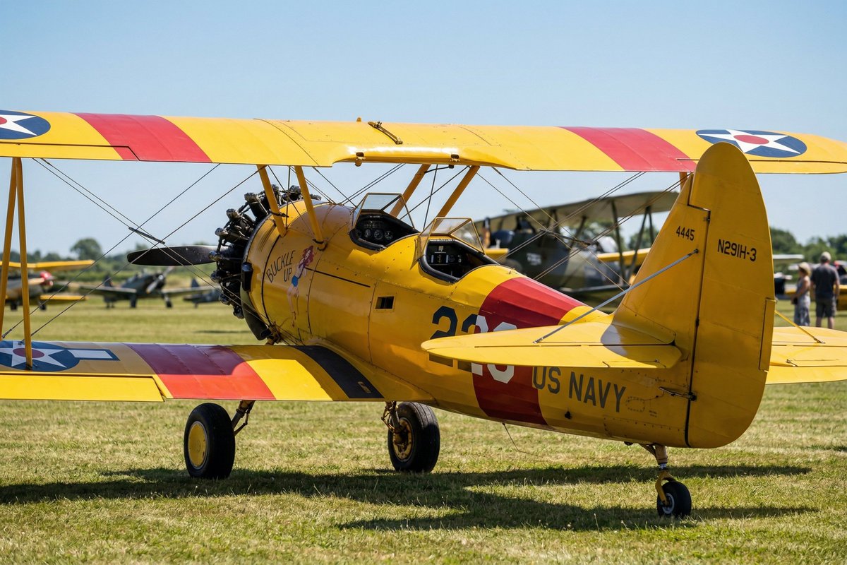 EuroAirshow's tweet image. ✈️ AIRSHOW NEWS ✈️

Two military trainers join Shuttleworth Wings &amp;amp; Wheels on 30 May 2026.

The Naval Aircraft Factory N3N-3 and Ryan PT-22 will both make their Shuttleworth flying debuts, while the N3N also appears on static display at Season Premiere on 10 May.