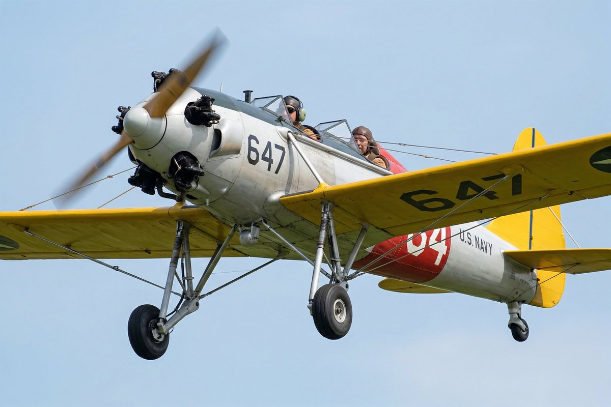 EuroAirshow's tweet image. ✈️ AIRSHOW NEWS ✈️

Two military trainers join Shuttleworth Wings &amp;amp; Wheels on 30 May 2026.

The Naval Aircraft Factory N3N-3 and Ryan PT-22 will both make their Shuttleworth flying debuts, while the N3N also appears on static display at Season Premiere on 10 May.