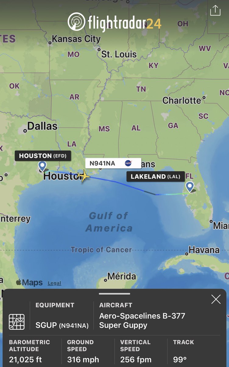 SLCScanner's tweet image. NASA’s #SuperGuppy flew from #Houston #Texas to #Lakeland #Florida. This is such a cool aircraft. Aero-Spacelines B-377
Super Guppy and is 43 years old. #Aviation