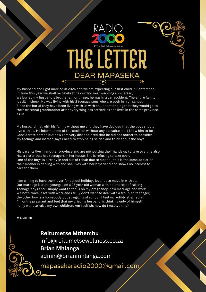 Radio2000_ZA's tweet photo. #LifeLoveandAll @mapasekamokwele 
#TheLetter @opbrian #BrianMhlanga #ReituMthembu #Radio2000 
https://t.co/RuQ19JjY0T https://t.co/dsEiMOWPPM