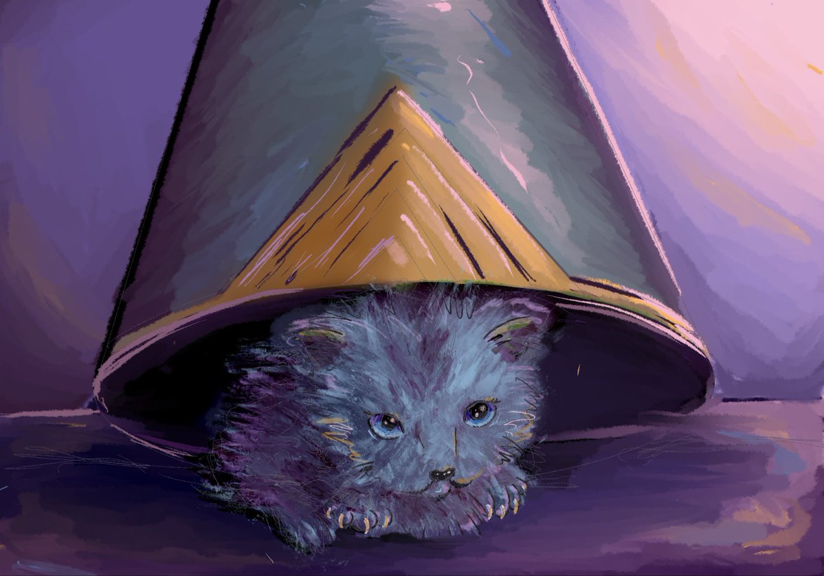 Digging up the Qifrey and Olruggio kittens I painted #mywitchhatatelierart