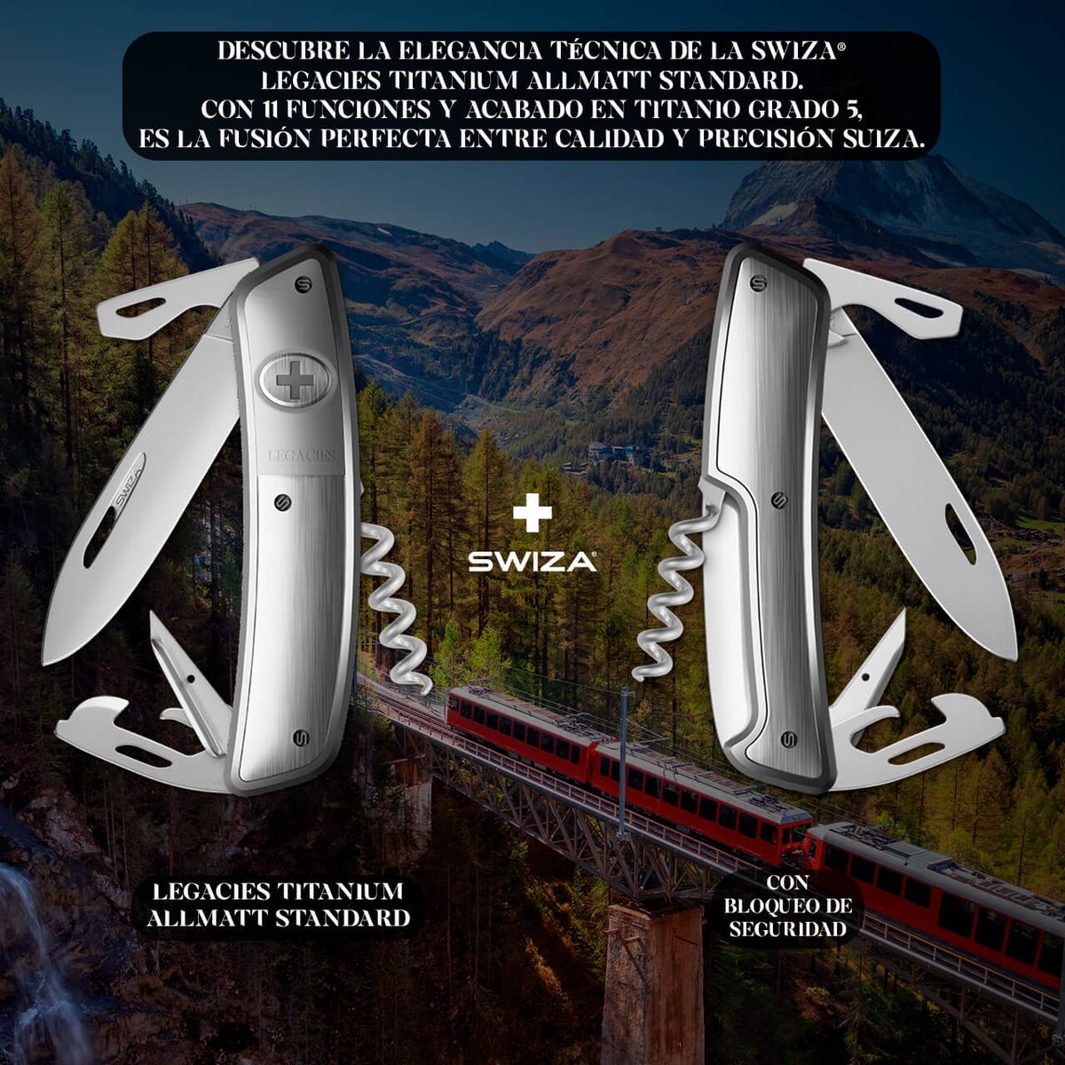 Wallis_Travel's tweet image. Mod. KNI.0036.7100
Navaja LEGACIES TITANIUM ALLMATT Standard, satinado vertical. De la colección LEGACIES. De 11 funciones, encuéntrala en swiza.mx/productos/303/… #swiza #myswiza #swissmade #multiherramienta #Herramientas #LEGACIESnavajas #LEGACIES #colección #coleccionistas