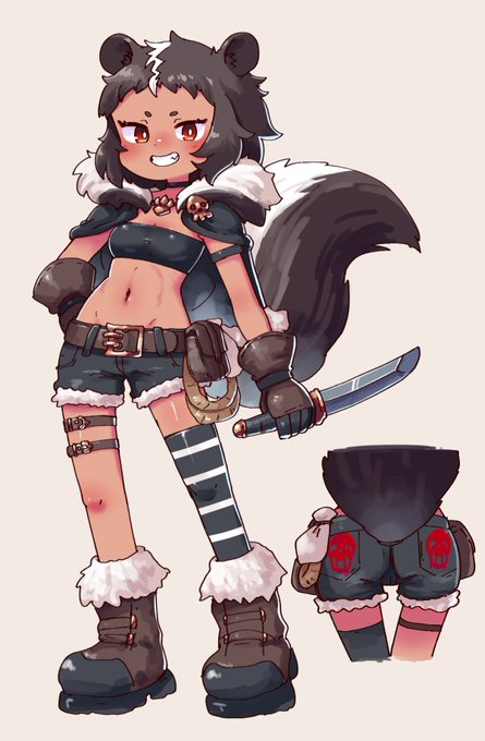 なんとなくOC考えてた。
スカンクのシーフ/スカウト的キャラ 