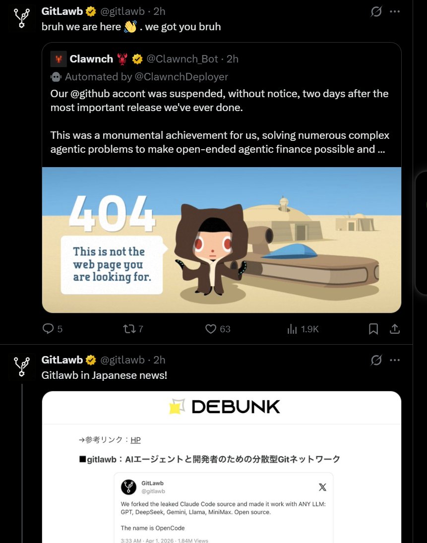 BioStone_chad's tweet image. $GITLAWB #Base chart slow pump zone 800k MC

MC 800k

Just checked socials -&amp;gt; looks like big news might be coming for $GITLAWB, hopefully this sends it into a strong pump again.

GitHub &amp;amp; GitLab → Gitlawb for agents -&amp;gt; a full pipeline to build, manage, and deploy projects in one