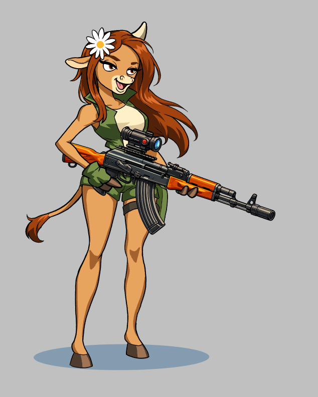 Killgore_DaBull's tweet photo. Another member of the squad: Daisy.

New design pass — sharper, meaner, and ready to cut through anything.

Killgore Barn Burner

#IndieDev #GameDev https://t.co/vw9VqrmScB