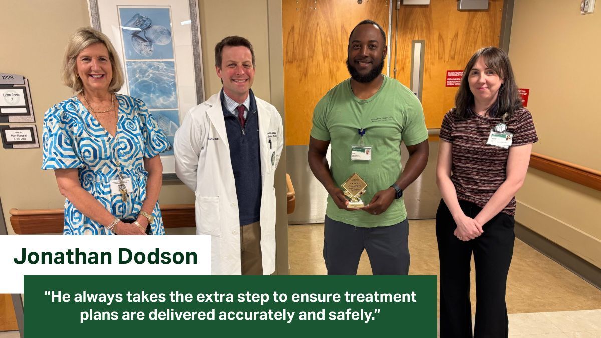 UABradonc's tweet photo. Congratulations to our Champions of Safety!

Our @UABHeersink Dept. of Radiation Oncology recognizes Jonathan Dodson, Adam Hubler, M.D., and Tasha White for Oct.–Dec. 2025 for their attention to detail, collaboration, and commitment to patient safety. https://t.co/CHIL8THc6A