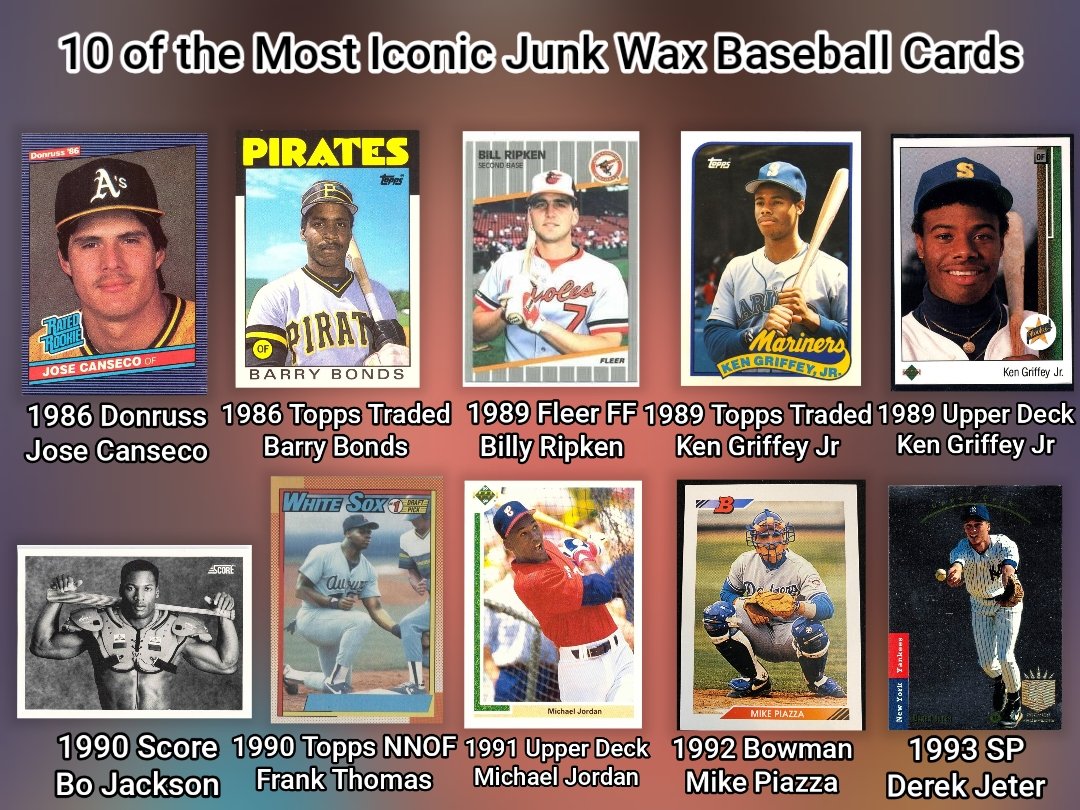 ScottCHensley's tweet image. Anyone else love Junk Wax Era baseball cards?

Any you'd add or subtract from this list?

#cards #baseballcards #junkwax