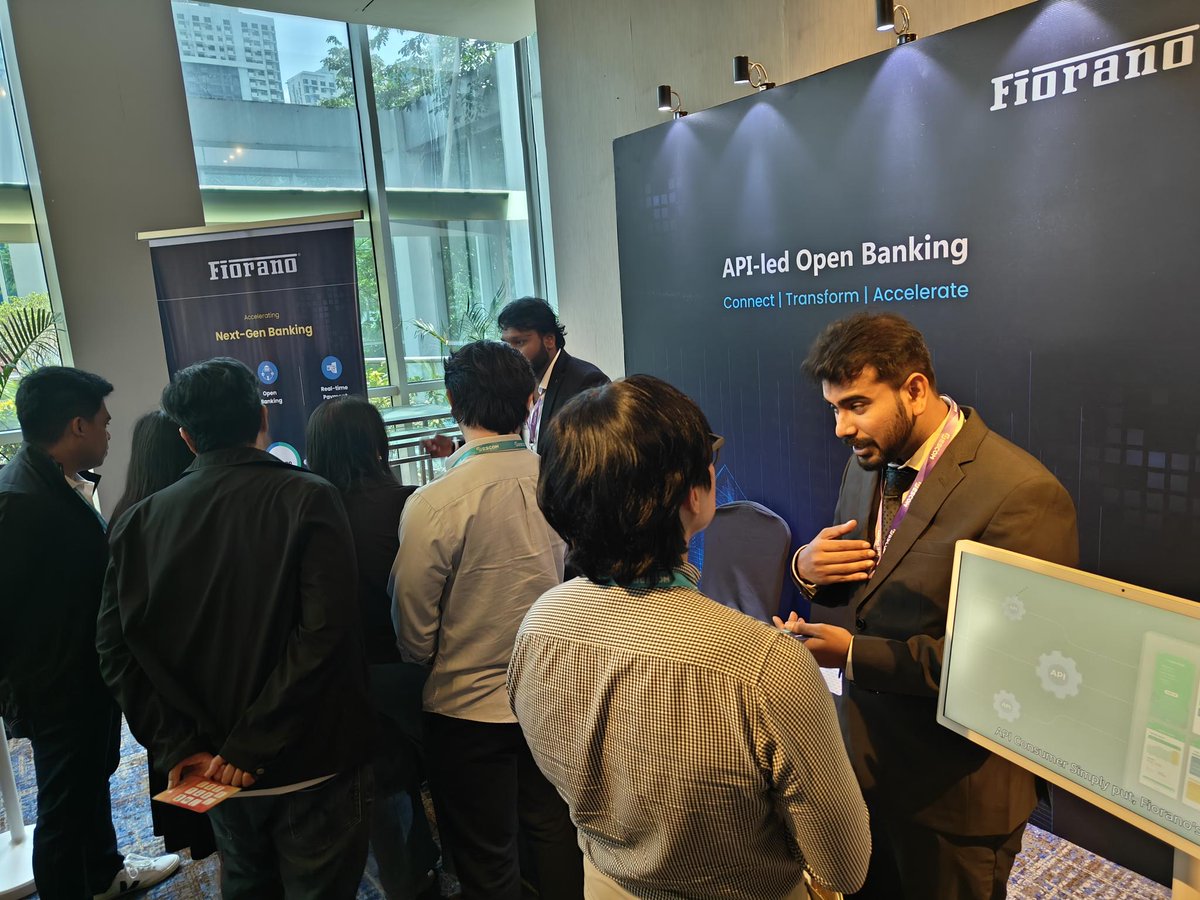 FioranoGlobal's tweet photo. Live from BFSI Philippines Summit 2026 🇵🇭

Our team at Booth #9 is actively engaging with delegates, discussing how banks and fintechs can accelerate digital transformation with real-time integration, Open Banking, and scalable architectures.

It’s exciting to see the strong momentum toward building connected, future-ready banking ecosystems across the region.

If you’re attending, drop by Booth #9 - we’d love to connect!

For more information - https://t.co/WqUeoTaXt2

#BFSI #FinTech #DigitalBanking #OpenBanking #Fiorano #EventUpdates #Philippines #ASEAN