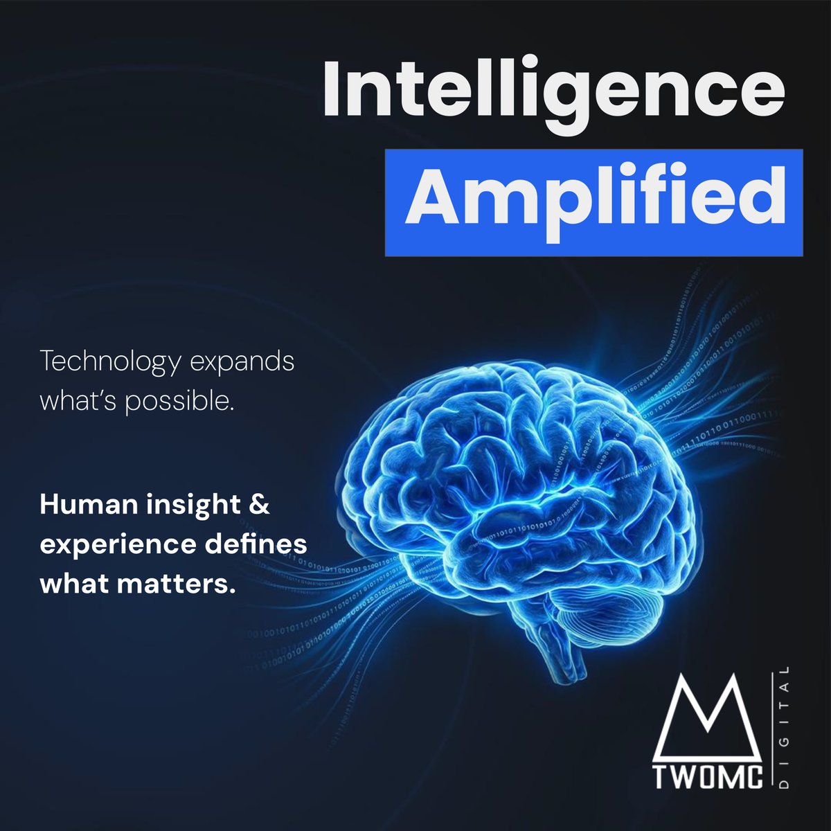 teamTWOMC's tweet photo. Technology has the ability to expand what’s possible, but it doesn’t determine what truly matters. That responsibility still lies in human insight — in understanding context, priorities, and direction.

#TWOMC #TwoMc #AI #Technology #Strategy #Insight #CreativeAgency https://t.co/ZP0Eiz4QPL