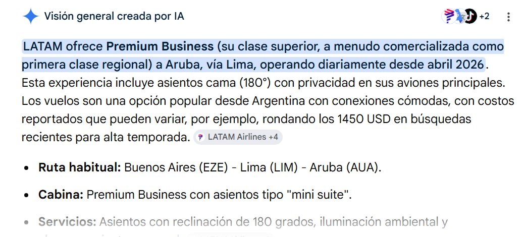Alberto77062680's tweet photo. @halconada FALSO. Latam no tiene First Class con destino Aruba. https://t.co/9uY51e59gQ