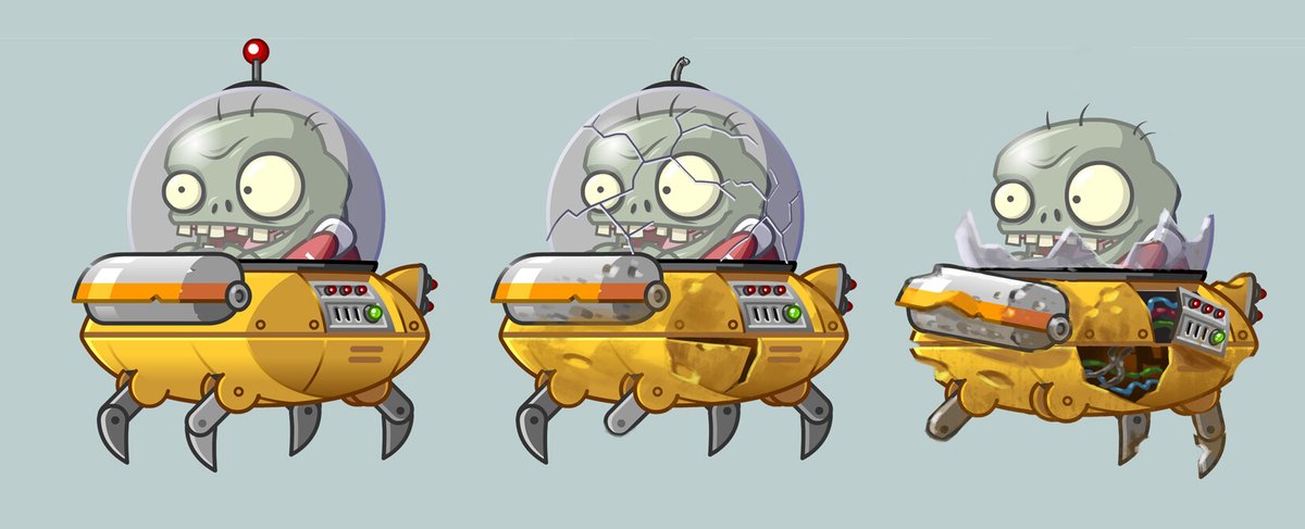 Bug Bot Imp (Featuring his unused deterioration stages) From: Plants vs ...