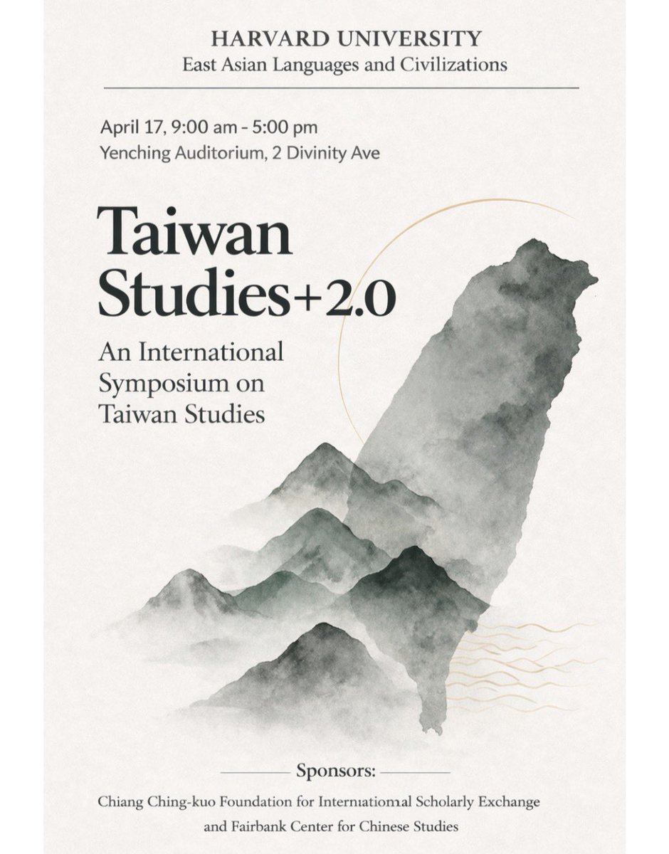 kevinweiluo's tweet photo. Looking forward to being a part of the unofficial ‘Harvard Taiwan Week’ this week, ending with a full day Friday symposium (4/17) that Kyle Shernuk, Yedong Chen, and yours truly have put together - and convened by David Wang. Hope to see you there! https://t.co/ZOi6X5QloG