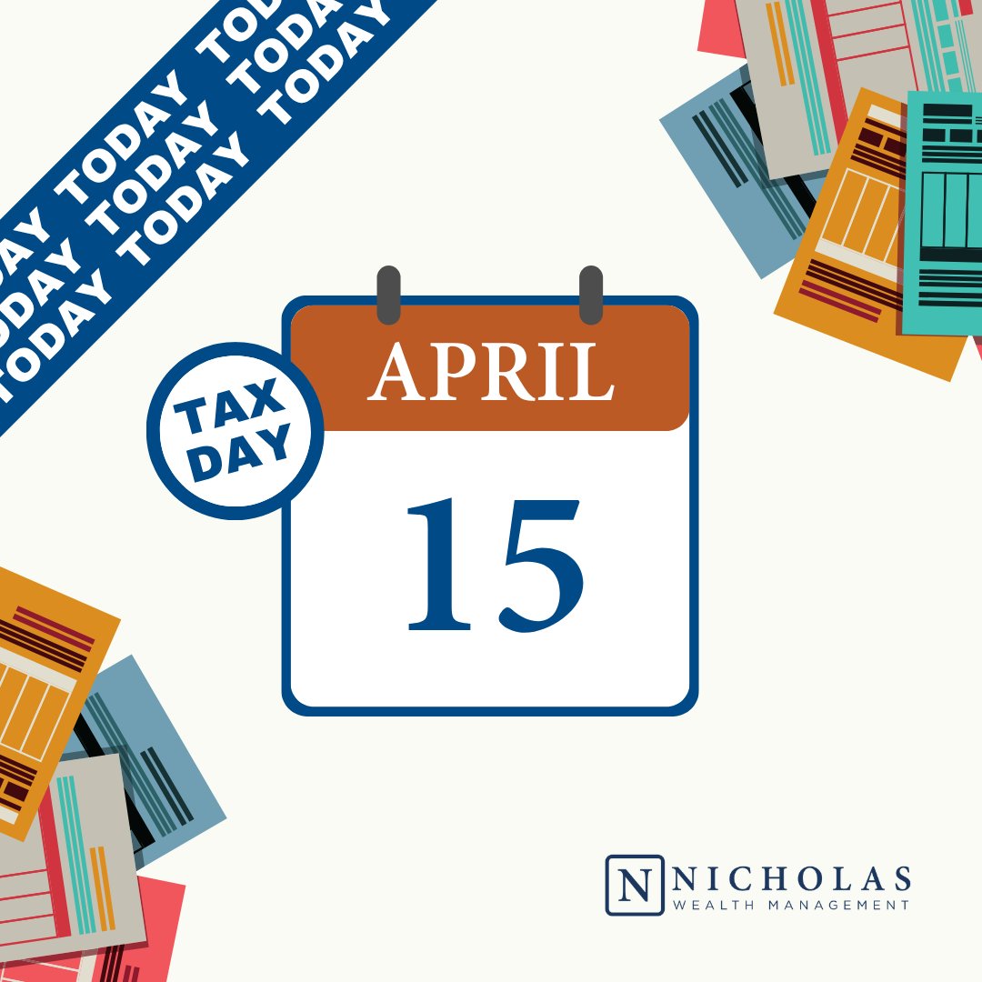 NicholasWealth's tweet photo. Happy Tax Day!
If filing your taxes has you thinking about ways to be more efficient next year, now is the perfect time to start planning ahead. Schedule a complimentary consultation with our team today to start building a more tax-efficient strategy for tomorrow. https://t.co/qQJBe2s02O