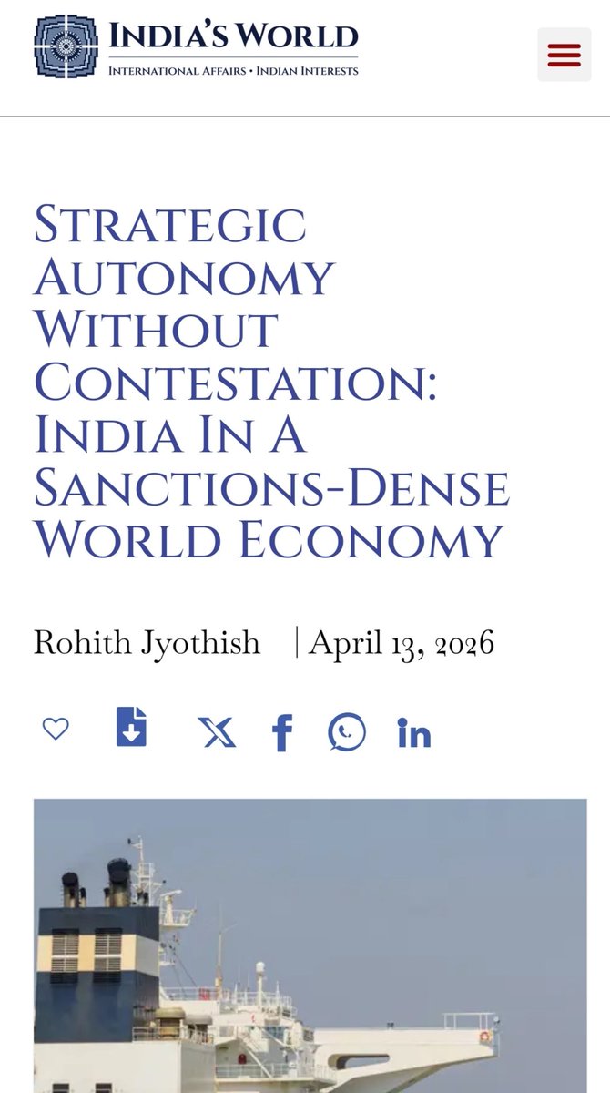 thirdworldecon's tweet photo. On the geoeconomics of India's foreign policy in @IndiasWorld_mag. Thank you @HappymonJacob! https://t.co/V85rFxK3II