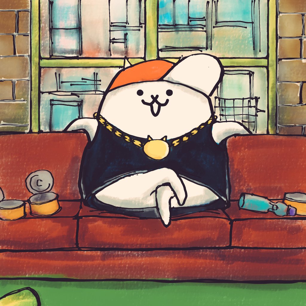 お昼のネコラッパー。