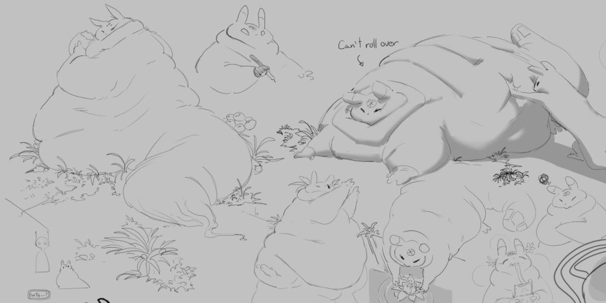 Bunch of little doodlies from a friend's Magma stream. :>