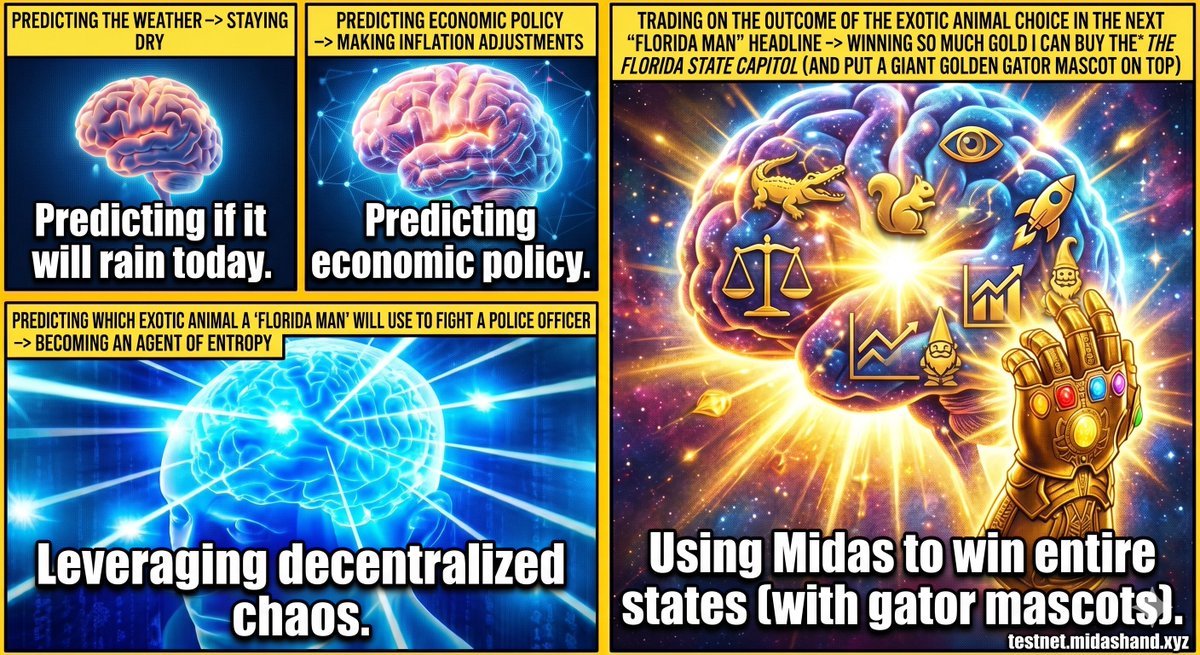 finbiz_crypto's tweet image. Midas is a decentralized prediction market where you trade on real-world outcomes and earn when you're right.

Try the testnet 👉 testnet.midashand.xyz

#Web3 #DeFi #future #finbiz