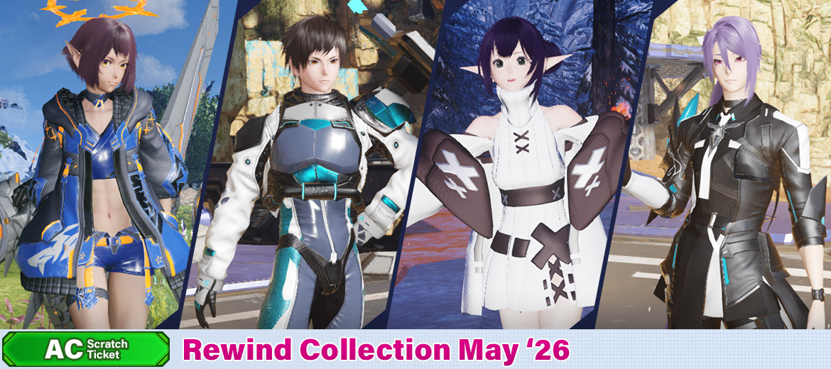 🌈 PSO2 Day is here! 🌈 The AC Scratch Ticket: Rewind Collection arrives ...
