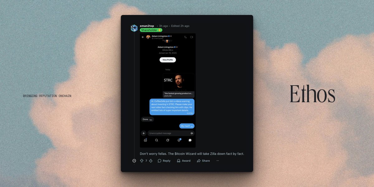serpinxbt's tweet photo. the $STRC bulls remind me of peak bull run, which feels very odd given current market

go peep reddit and see the crazy shit people are saying there

people saying they usually like coffee but he missed the mark on this one... the wool has been fully drawn over their eyes https://t.co/DI4nZxjlJ6