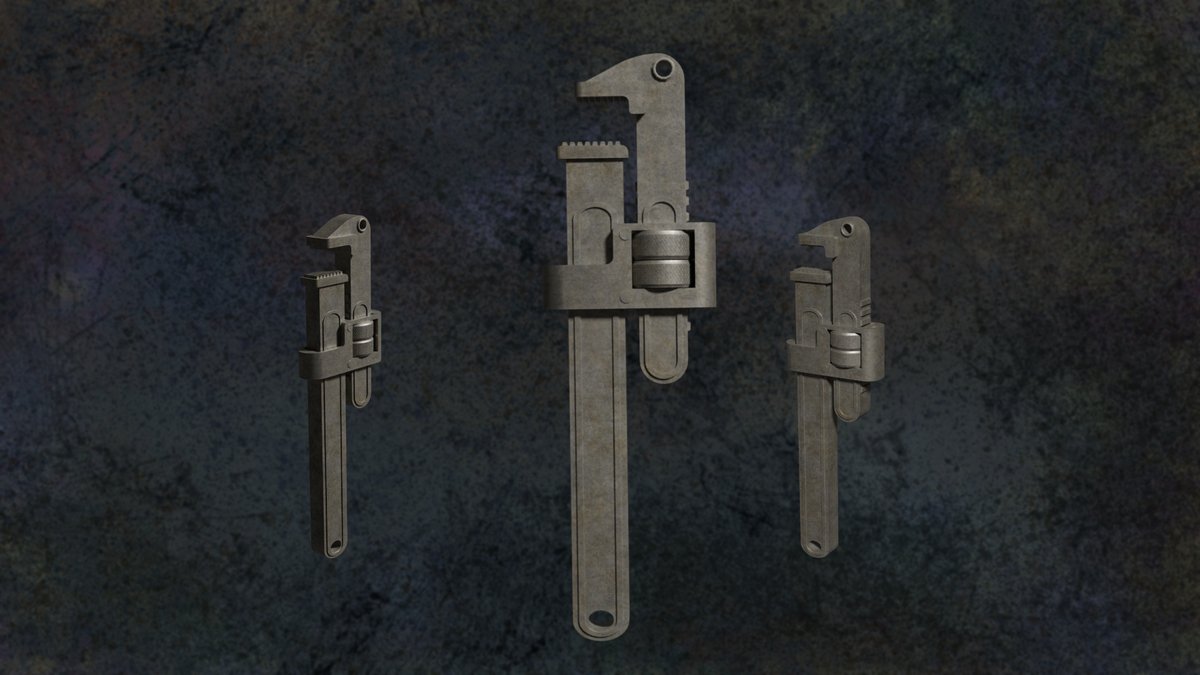 avptankpowerjc's tweet image. Render/Wire - Wrench Series Mechanic Tool Shop G1 - N1. #tool,#hand,#render,#cycles,#blender;#b3d;#unity;#wrench;#mechanic;#metal;#shop;#pipe;#wrenchPipe.