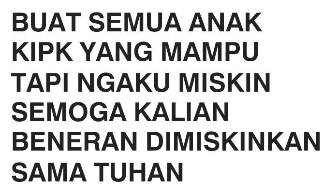 ui! itu ANAK KIPK tapi abis umroh, beli iphone seri terbaru, ga malu masih pake duit yang bukan haknya? ada juga yg beli ipad sama pasang behel, hedon tiap hari ke kafe, jalan jalan non stop. ga malu kah kalian semua?? MAU MUNDUR SENDIRI APA MAU DIVIRALIN DULU?? G0BL0K L0