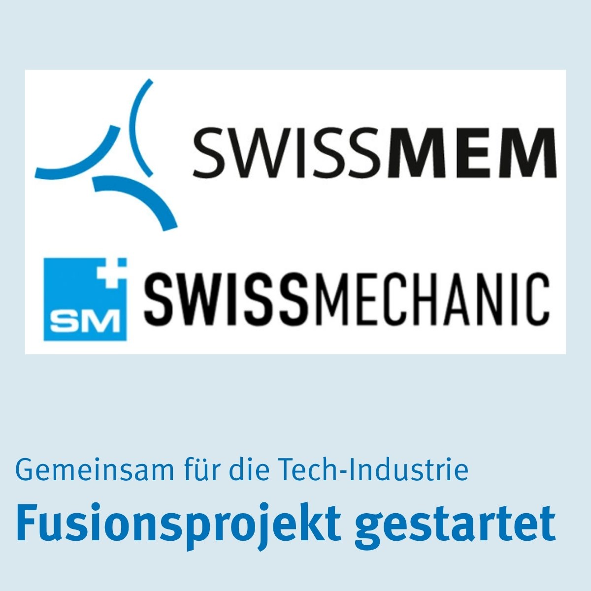 swissmem's tweet photo. Swissmem und Swissmechanic starten Fusionsprojekt. Ziel ist es, die Kräfte zu bündeln und einen gemeinsamen Verband für die Schweizer Tech-Industrie zu schaffen. Vereint wollen wir das Dienstleistungsangebot für unsere Mitgliedfirmen weiter ausbauen, die politische Schlagkraft der Branche erhöhen und  den Industriestandort Schweiz stärken. 
Die nächsten Schritte: Eine aus Führungspersonen von Swissmechanic und Swissmem zusammengesetzte Arbeitsgruppe wird eine detaillierte Planung vornehmen und diese den zuständigen Gremien vorlegen. Den Grundsatzentscheid über eine Fusion fällt Swissmem voraussichtlich an der Mitgliederversammlung am 23. Juni 2026 und Swissmechanic an der Delegiertenversammlung vom 24. Oktober 2026. 
Zusammen vertreten Swissmechanic und Swissmem eine technologisch führende Branche mit rund 325'000 Mitarbeitenden in der Schweiz (darunter 20'000 Lernende) sowie weiteren 550'000 Mitarbeitenden weltweit. Sie erwirtschaftet knapp 7 Prozent des Schweizer BIP.