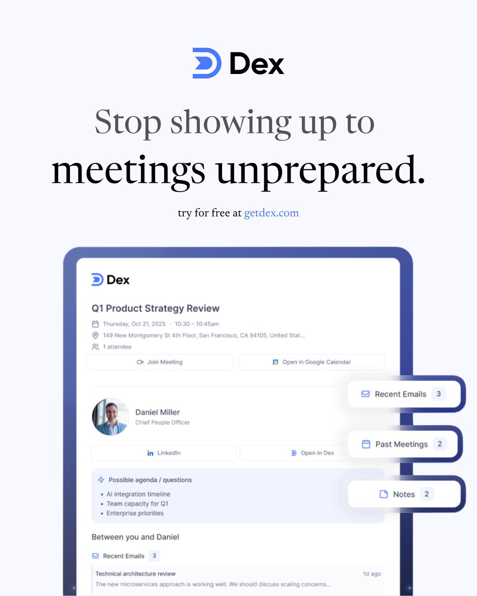 Dex Personal CRM tweet media