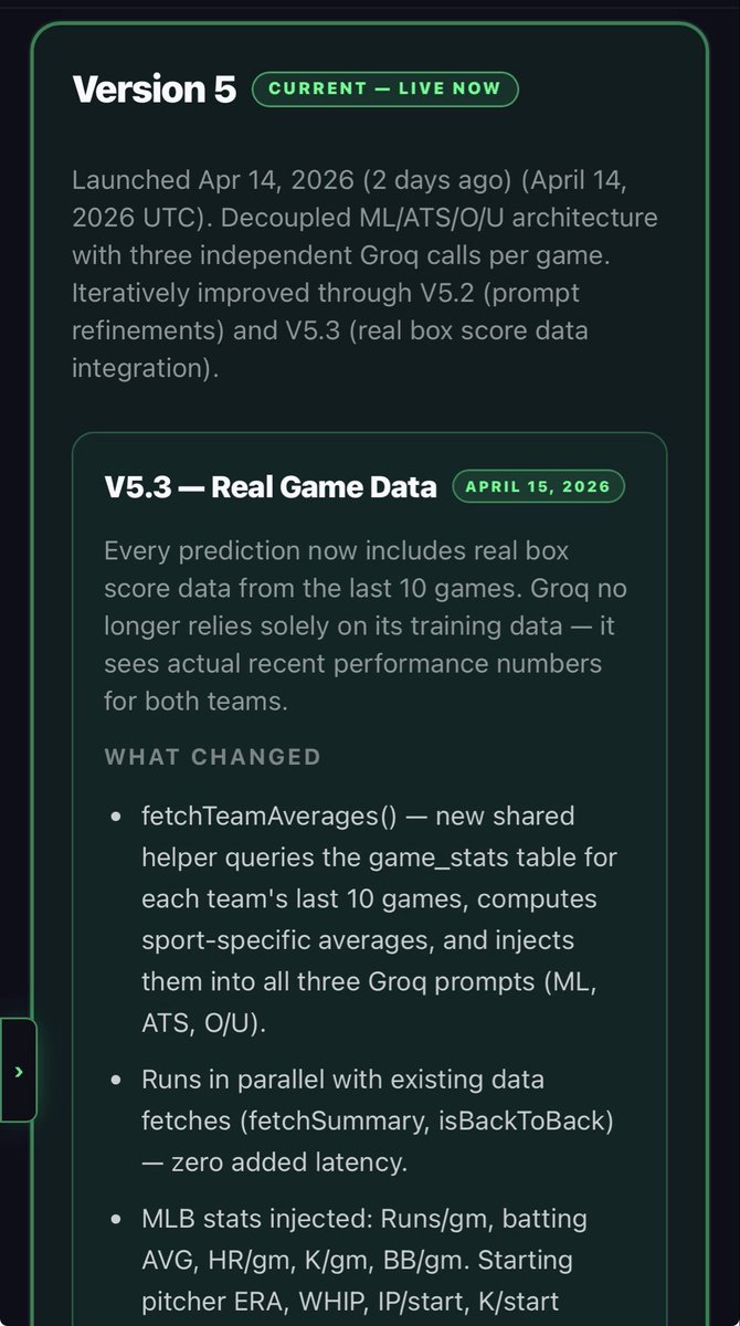 I’ve got a good feeling about V5.3. It was built tonight but it’s predictions won’t drop until tomorrow. Integrated stats into all of the prediction logic and optimized the O/U logic.

🔗prophetaiq.com/prediction-eng…