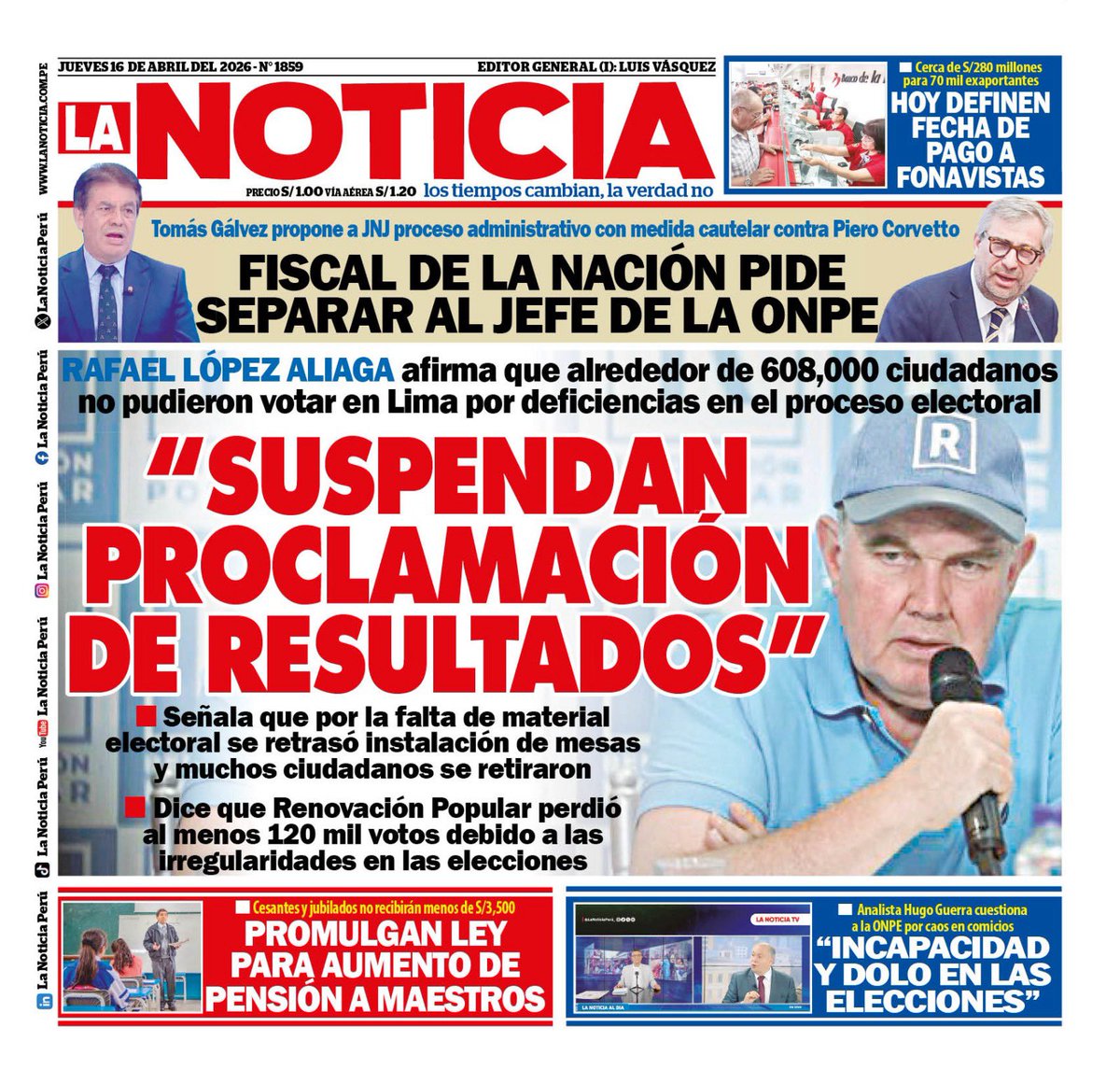 Rafael López Aliaga tweet media