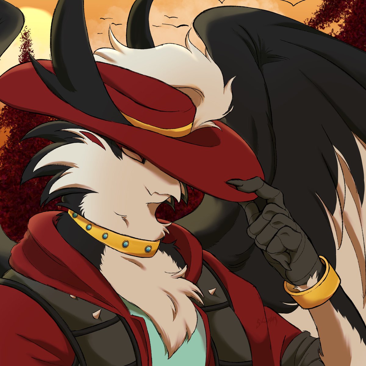 soon1091's tweet photo. Gift comm for @MrTerminate02 from @foxy_524 💜💙 https://t.co/en0U1mQqnL