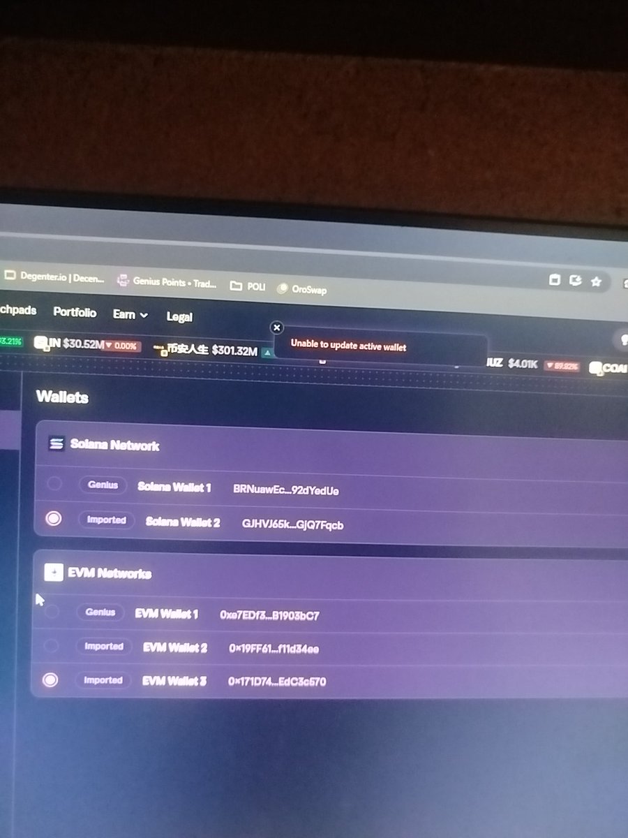 robinShon_op's tweet photo. @GeniusTerminal I am unable to activate my Genius Wallet. I have been informing the Genius team about my problem for the past 2 days and they are not giving me any solution.
My Genius Wallet Address 0xe7EDf308cdfb13FFE585B03C3f7D2c47B1903bC7
username @Qweszxcb https://t.co/rPodu28nvH