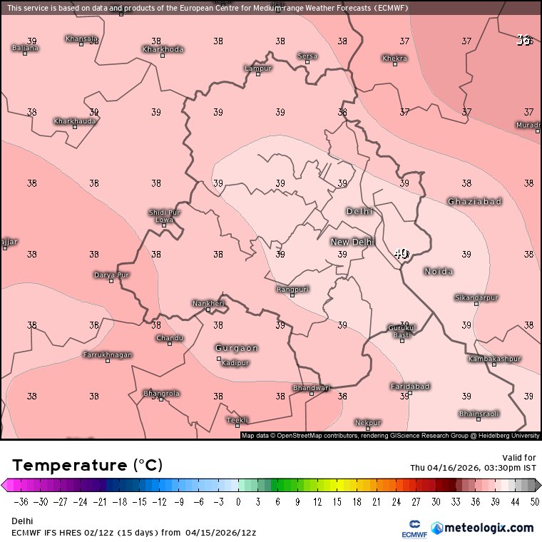 navdeepdahiya55's tweet image. National capital heading to record first 40°c maximum temperature of the season. Today on 16th April, conditions look ideal for #Delhi's base observatory Safdarjung to report a max temperature near or higher to 40°c. Expected to be 3°c above normal. Stay hydrated.
#Summers