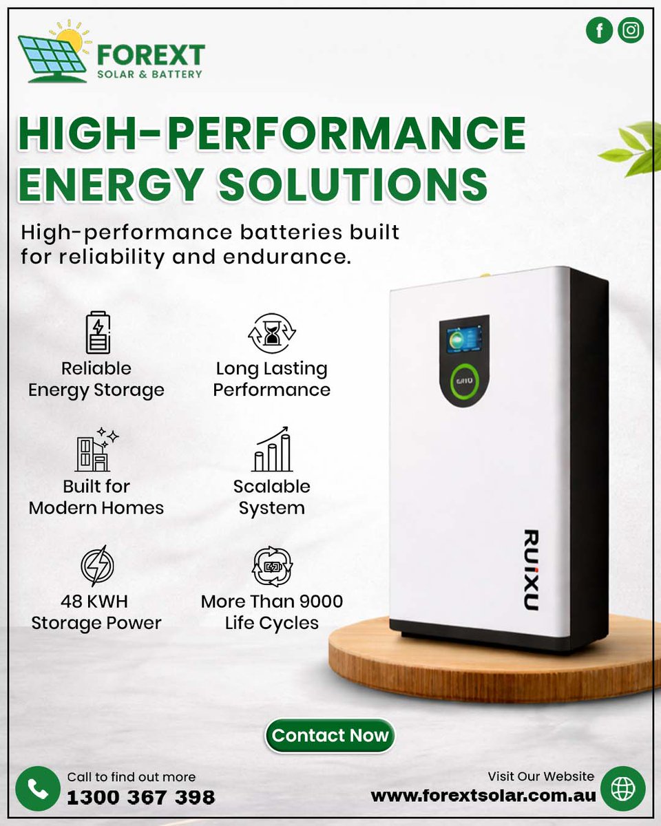 forext_solar's tweet image. ⚡ High-Performance Energy Solutions for Modern Living ⚡
🔋Power interruptions, rising electricity costs.🔋
📱1300 367 398
🌐forextsolar.com.au
#solarenergy #batterybackup #solarpower #renewableenergy #cleanenergy #energy #powerbackup #solarsystem #greenenergy