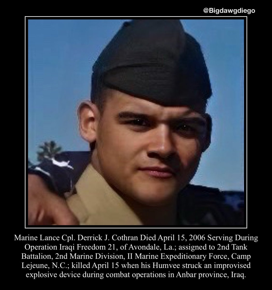 bigdawgjdub's tweet image. "They say no man is truly Dead until he is
Forgotten, so Today I say your name so you are not."
#nooneleftbehind #rememberthefallen #warrior #usmc #marines #2ndtankbattalion #2ndmarinedivision #iimarineexpeditionaryforce