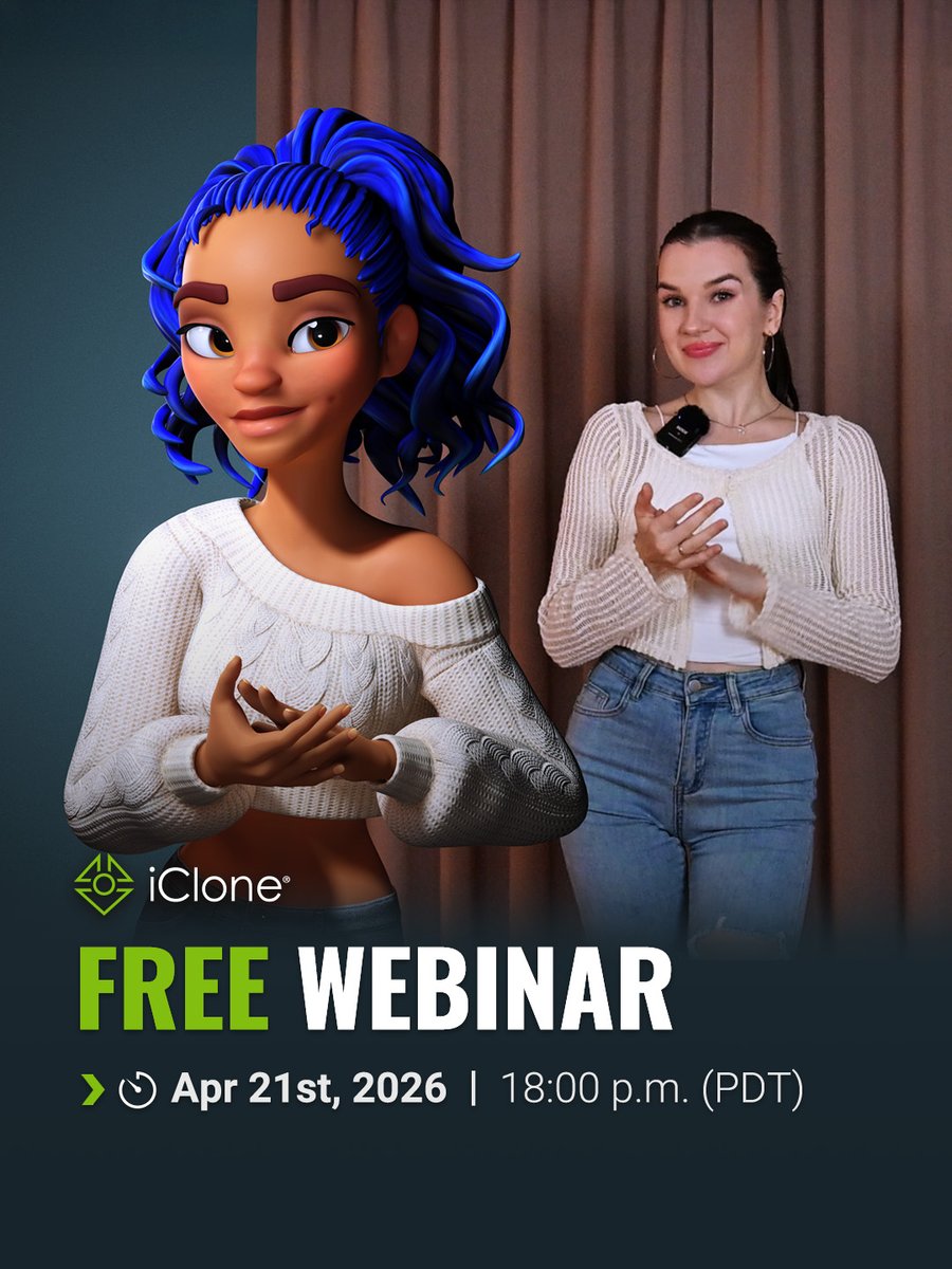 reallusion's tweet image. 💡 Still searching for budget‑friendly motion capture? Join our webinar to learn how to apply affordable techniques and accelerate mocap data blending with #AccuPose. 

Register Now 🔥: reallusion.software/vif

#3danimation #freewebinar #reallusion #videomocap